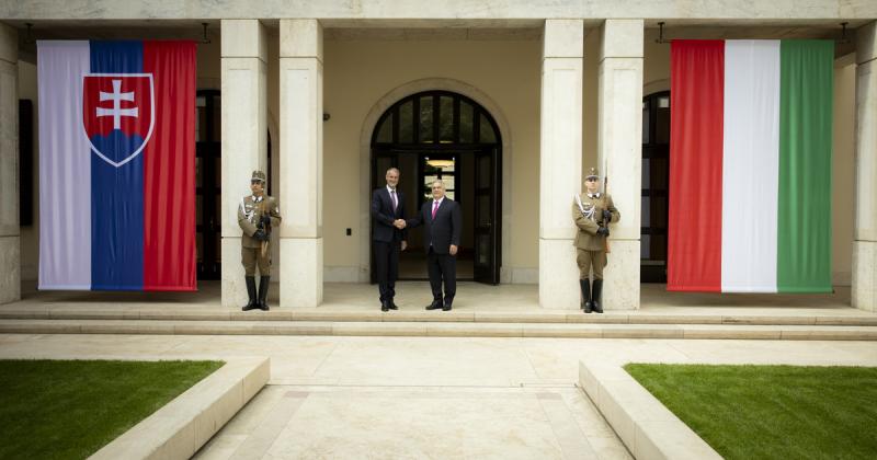 Orbán Viktor a Karmelitában folytatott megbeszélést a szlovák nemzeti tanács elnökével.