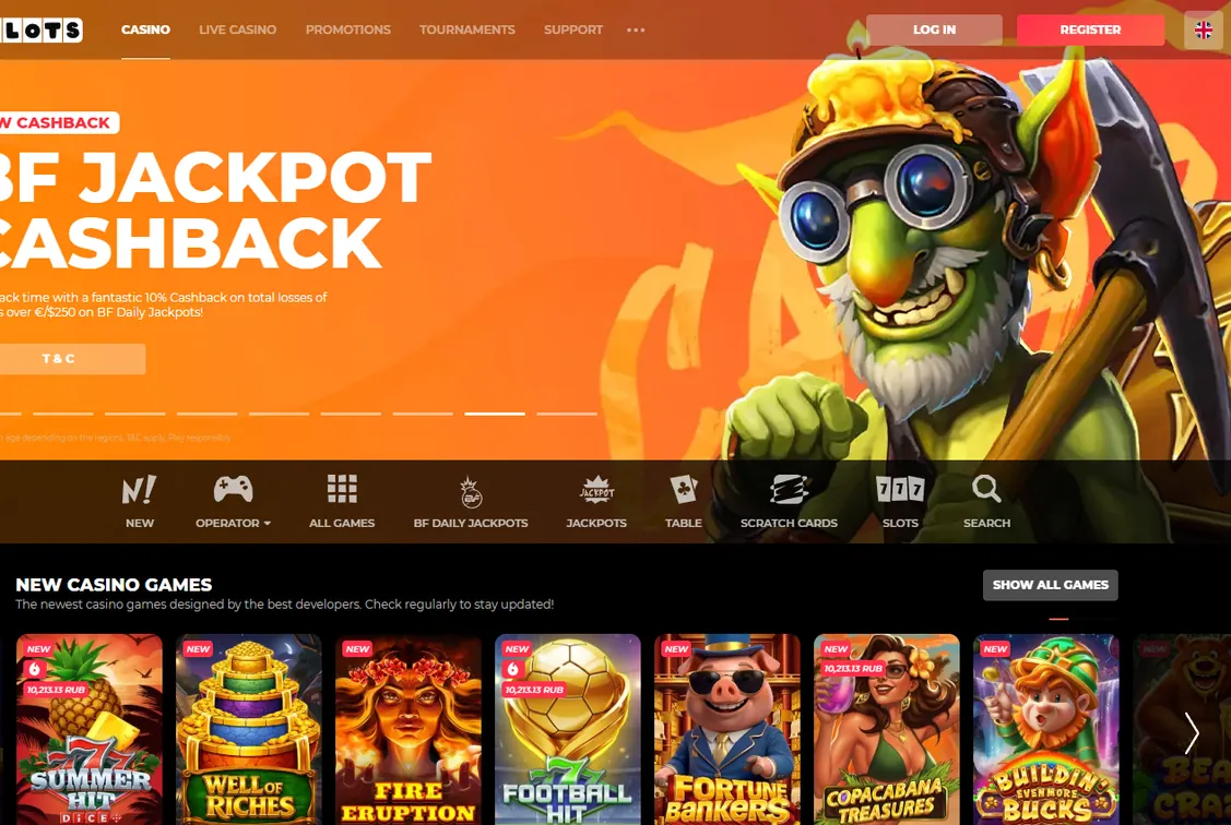 Claim HotSlots Casino jackpot cashback
